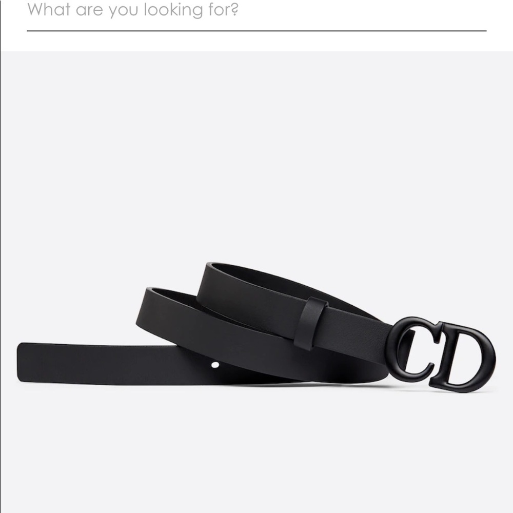Black Dior Matte Belt
